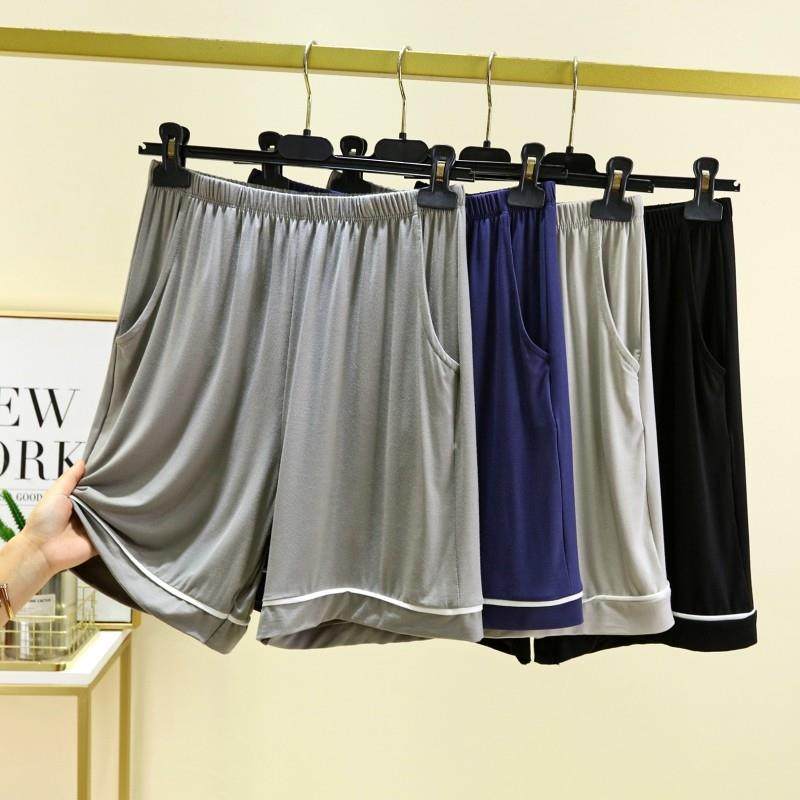 2024莫代尔男士睡裤宽松五分裤家居短裤大码带口袋休闲裤薄款夏季,淘宝优惠券,粉丝福利购,淘宝优惠卷