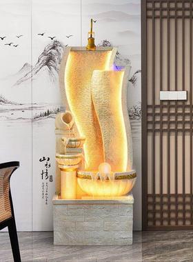 欧式流水喷泉饰品循环水客厅财富入口新家开业办公室无障碍豪华装