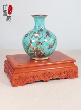 装饰品底座加高支架实木展示花瓶花盆石材工艺品红木佛像茶壶盆景