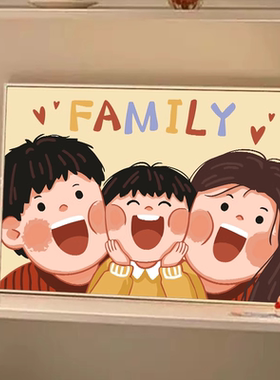 可爱全家福数字油画DIY填充画画