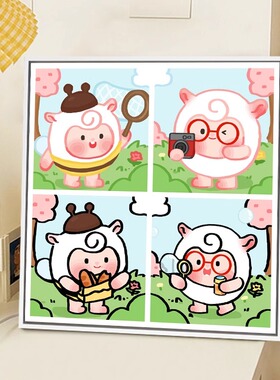 蛋仔派对数字油画diy绘画画礼物