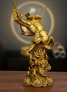 纯铜猴子摆件齐天大圣孙悟空斗战胜佛招财家居客厅店铺办公室装饰