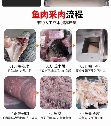 鱼肉采肉机去骨去刺商用大采肉机第五代新款去刺干净无渣 - 图3