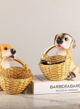 新款直销创意可爱狗狗放钥匙收纳摆件家居桌面鞋柜玄关客厅装饰收