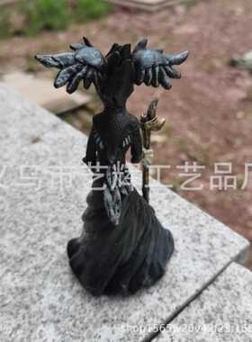 直销新款跨境怪异的艺术娃娃森林幻想雕塑噩梦女巫树脂工艺品万圣