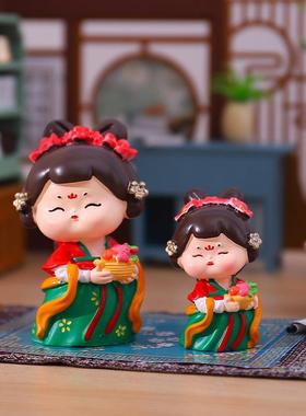 直销新款新中式家居装饰品唐小环仕女摆件2.0大号国潮古风摆件卧