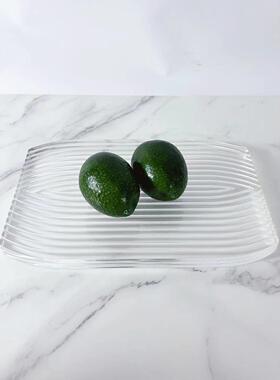 直销新款简约现代透明亚克力螺旋叠片创意托盘果盘客厅茶几电视柜