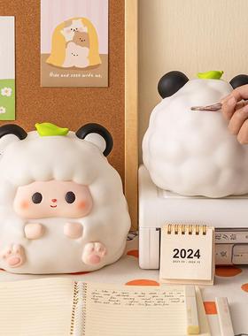 直销新款卡通创意十二生肖咩咩羊搪胶存钱罐儿童可进可出学生礼品