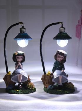 直销新款zakka大猫树脂小夜灯装饰桌面小灯摆件树脂工艺品家居装