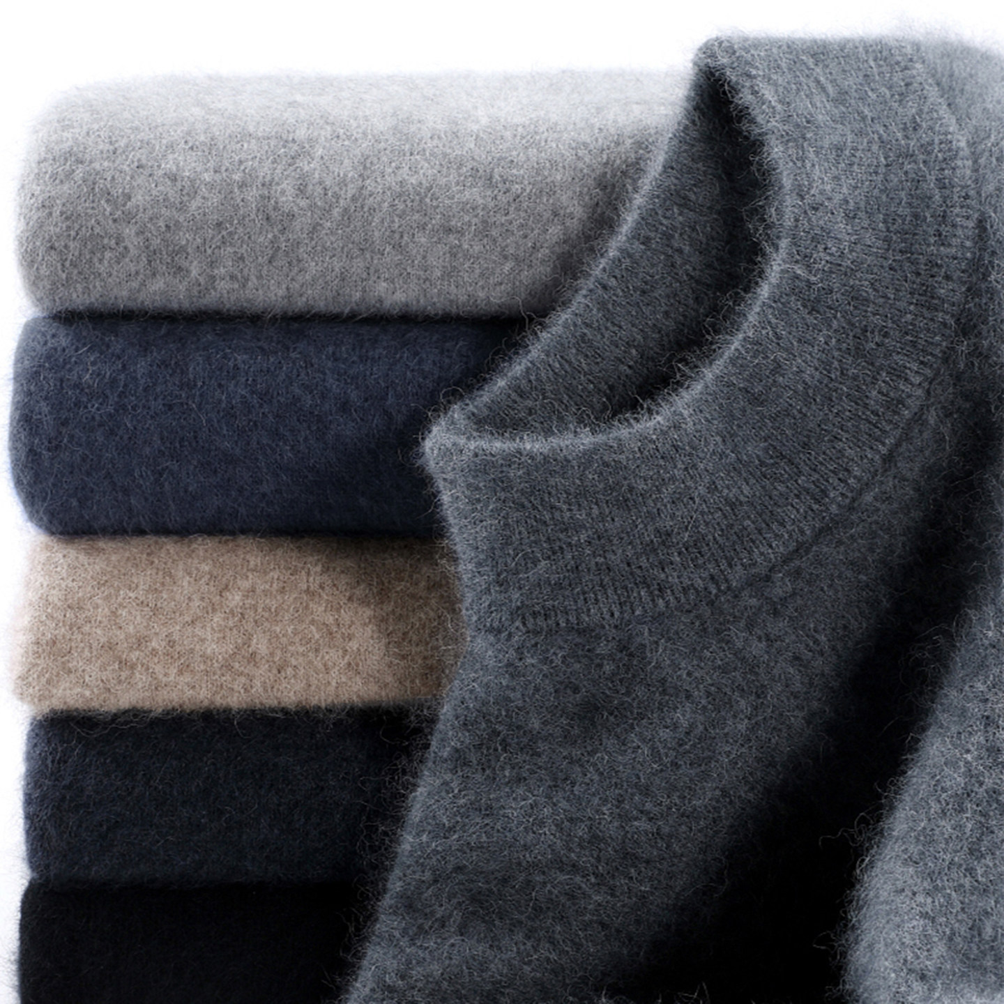 100%羊毛衫男款奥莱保罗毛衣2025新款冬季半高领针织衫中青年男潮