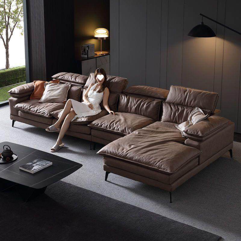 免洗布艺沙发中古风客厅复古焦糖色科技布小户型转角沙发2025新款,淘宝优惠券,粉丝福利购,淘宝优惠卷