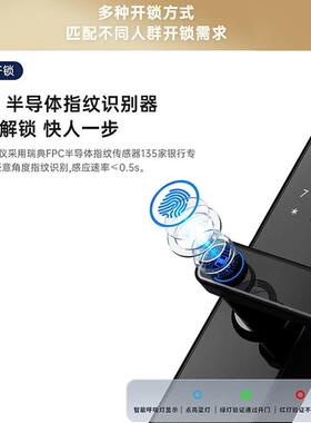 智能锁指纹锁入户家用防盗门密码锁刷磁卡手机远程开门通用型