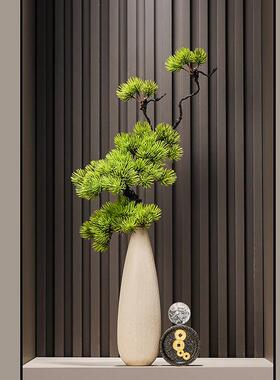 现代陶瓷细长花瓶摆件客厅进门入户玄关正对门电视柜装饰品高级感