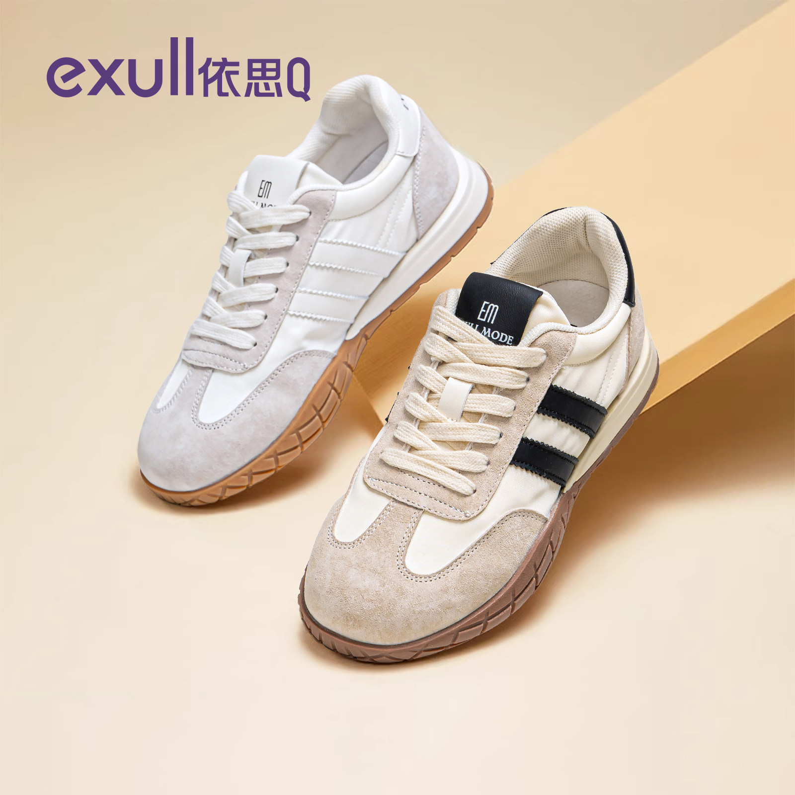 依思q德训鞋女2025秋冬新款软底轻便平底女鞋百搭复古休闲运动鞋,淘宝优惠券,粉丝福利购,淘宝优惠卷