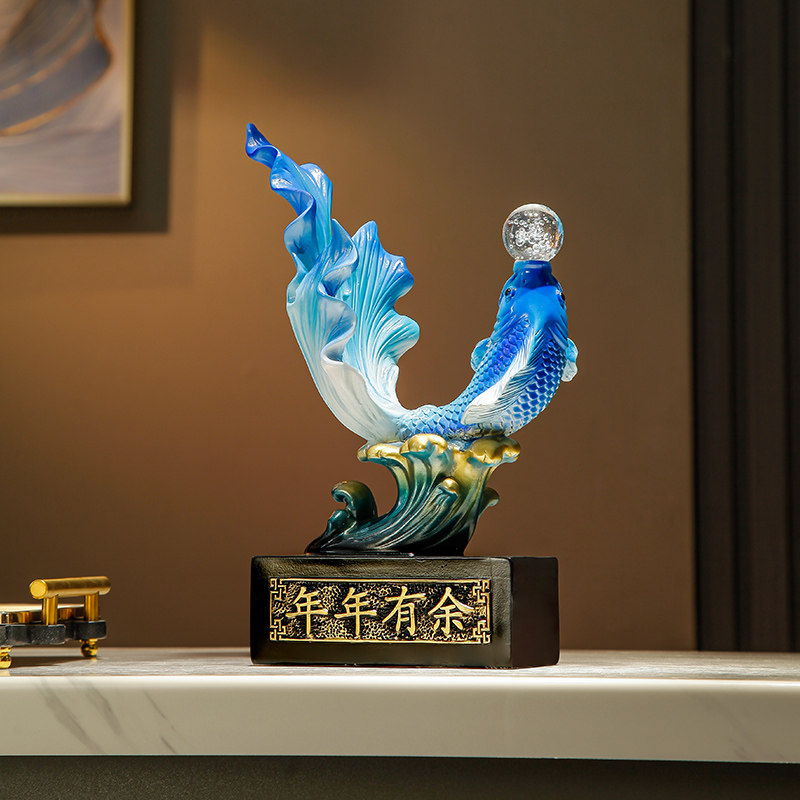 年年有余办公室创意锦鲤r鱼招财摆件玄关酒柜电视柜如鱼得水装饰,淘宝优惠券,粉丝福利购,淘宝优惠卷
