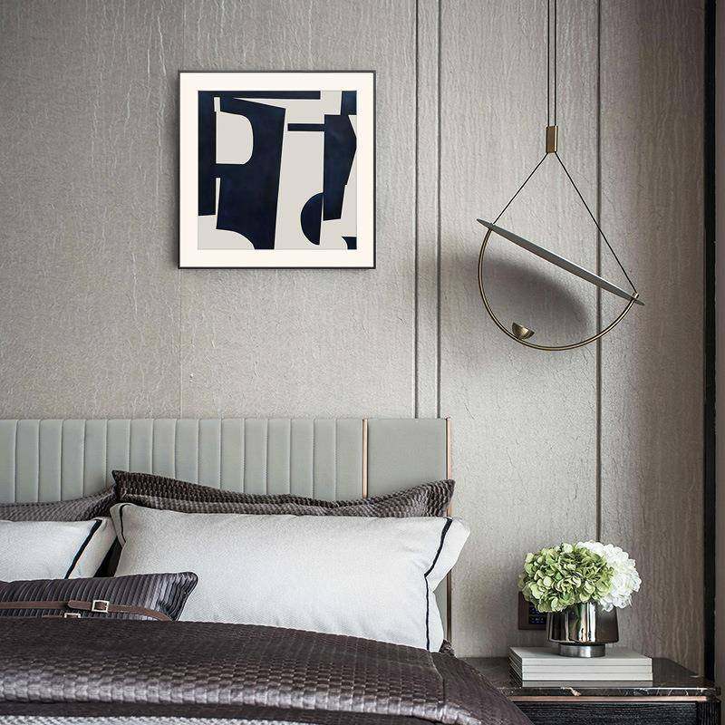 正方形装饰画蓝色极简艺术几何色块现代简约个性挂画沙发背景客厅,淘宝优惠券,粉丝福利购,淘宝优惠卷