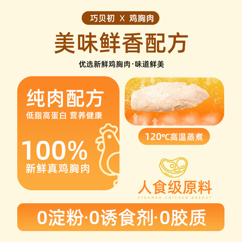 蒸煮鸡胸肉猫咪狗狗专用宠物零食水煮鸡胸蛋白质营养湿粮即食奖励,淘宝优惠券,粉丝福利购,淘宝优惠卷