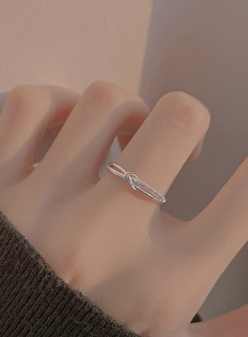 小众轻奢叠戴开口戒指女百搭