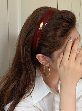 韩系简约金标宽边发箍女高颅顶头箍发饰日常外戴洗脸压发头饰发卡
