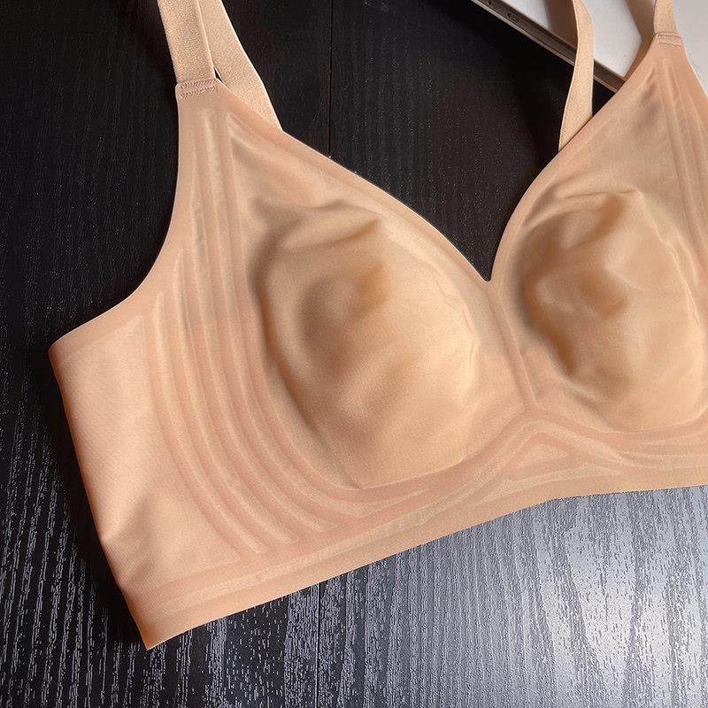 春夏超薄款大胸显小3d果冻条内衣无痕一片式睡眠缩胸收副乳文胸罩,淘宝优惠券,粉丝福利购,淘宝优惠卷
