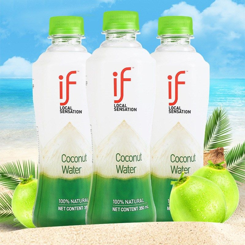 泰国进口if椰子水350ml*12瓶装E纯椰子水椰青水家庭装椰汁果汁饮,淘宝优惠券,粉丝福利购,淘宝优惠卷