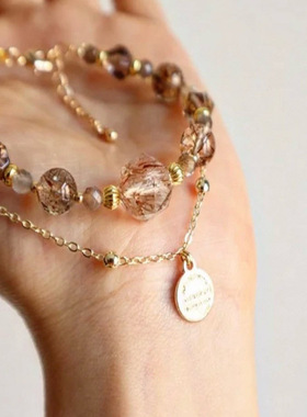 源400+！现179！纯元出口 天然石双层手链 美到开挂 小众设计款