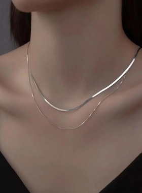 源1500+！现99！极简双层蛇骨链 冷淡高级感拉满 双层叠戴很百搭