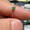 Jade A-grade national standard 925 silver inlaid ring