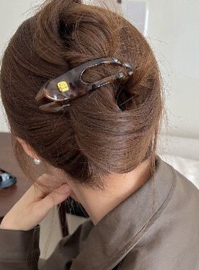 巨能抓！一字大号燕尾夹盘发发夹后脑勺秋冬抓夹鸭嘴夹女发卡头饰