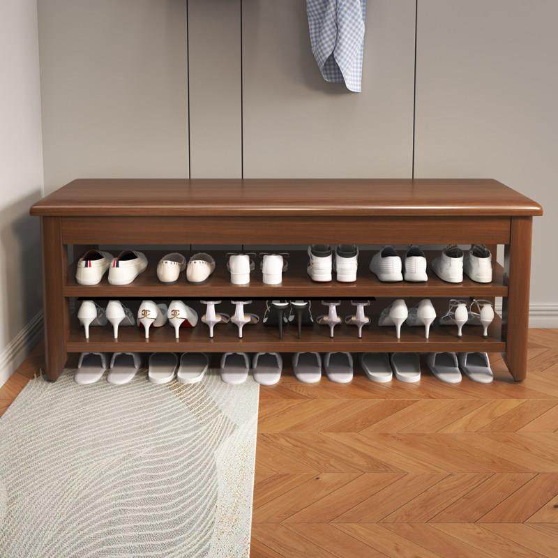 纯实木鞋架多层家用入户门口一体可坐换鞋凳楼道玄关室内收纳鞋柜,淘宝优惠券,粉丝福利购,淘宝优惠卷