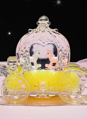 网红卡通团子漂浮沙漏摆件南瓜车创意油滴笔插液体流沙礼物玩具