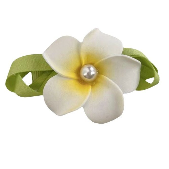 夏日暖阳珍珠鸡蛋花头饰女2024年新款前额侧边刘海发夹低马尾头绳,淘宝优惠券,粉丝福利购,淘宝优惠卷