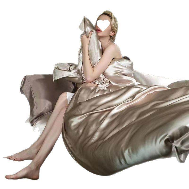 重磅30姆米真丝桑蚕丝A类四件套双面丝绸被套冰丝天丝秋冬床品三,淘宝优惠券,粉丝福利购,淘宝优惠卷