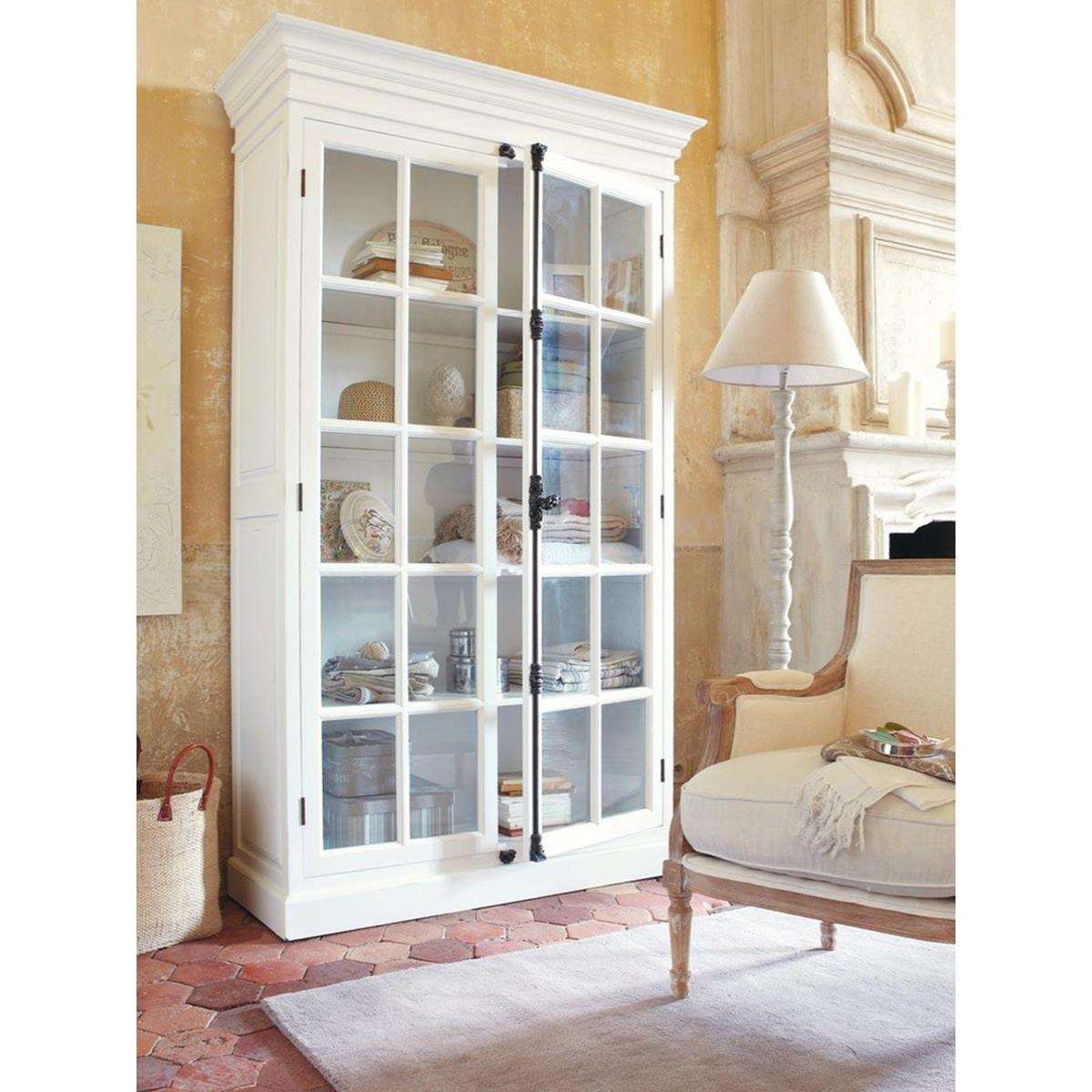 实木北欧书柜带玻璃门防尘书橱简约现代储物柜客厅展示柜落地书架 - 图2