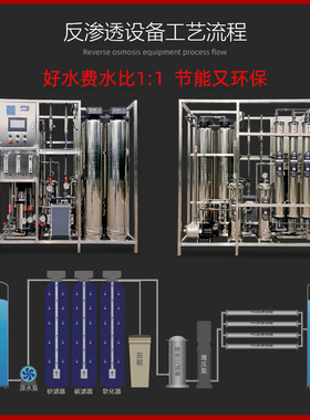 EDI超纯化水设备实验室原水处理设备不锈钢RO反渗透超纯水设备