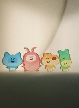 可爱卡通动物彩窗立牌亚克力桌面