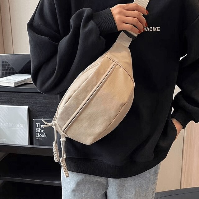 Summer promotion crossbody chest bag student casual bag men and women new summer sports crossbody bag simple ins waist bag