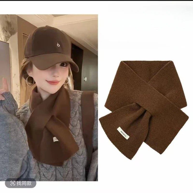 韩版披肩围巾女新款百搭韩系氛围感情侣保暖交叉巾围脖邻巾女T,淘宝优惠券,粉丝福利购,淘宝优惠卷