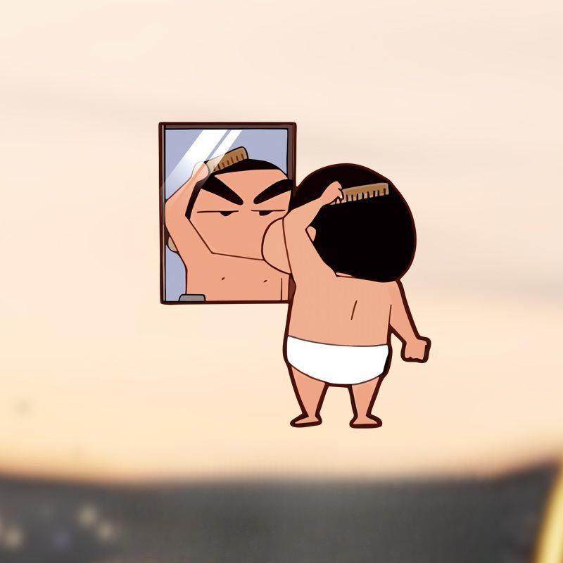 蜡笔小新卧室镜子装饰贴纸卫生间镜面可爱贴画浴室玻璃门防水贴膜,淘宝优惠券,粉丝福利购,淘宝优惠卷