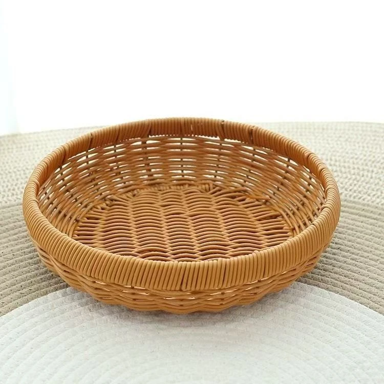 新中式手工藤编水果面包零食鸡蛋圆形干果盘家用手工编织篮子s,淘宝优惠券,粉丝福利购,淘宝优惠卷