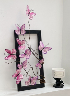 新中式蝴蝶仿真花假花摆件客厅桌