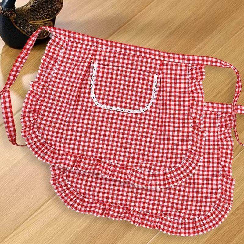 半身棉布围裙洋气家用防污半截围腰厨房透气做饭工作服新款时尚,淘宝优惠券,粉丝福利购,淘宝优惠卷