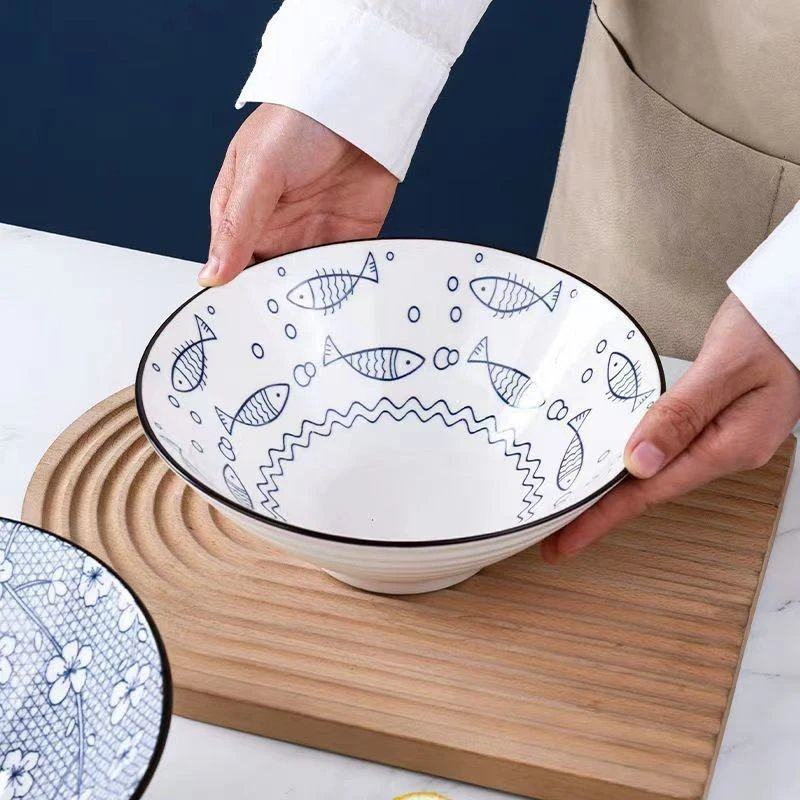 饭碗简约日式拉面泡面家用网红餐具拉面碗瓷碗商用斗笠碗好多鱼s,淘宝优惠券,粉丝福利购,淘宝优惠卷
