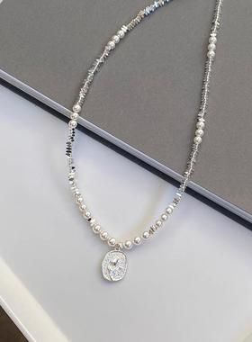 铃兰花碎银子花朵珍珠项链