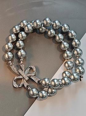 施家真多麻蝴蝶珍珠手链
