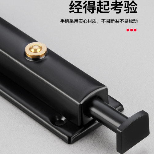 不锈钢自动弹簧插销门锁按钮式防锈门栓家用公共厕所按压式门锁扣 - 图2