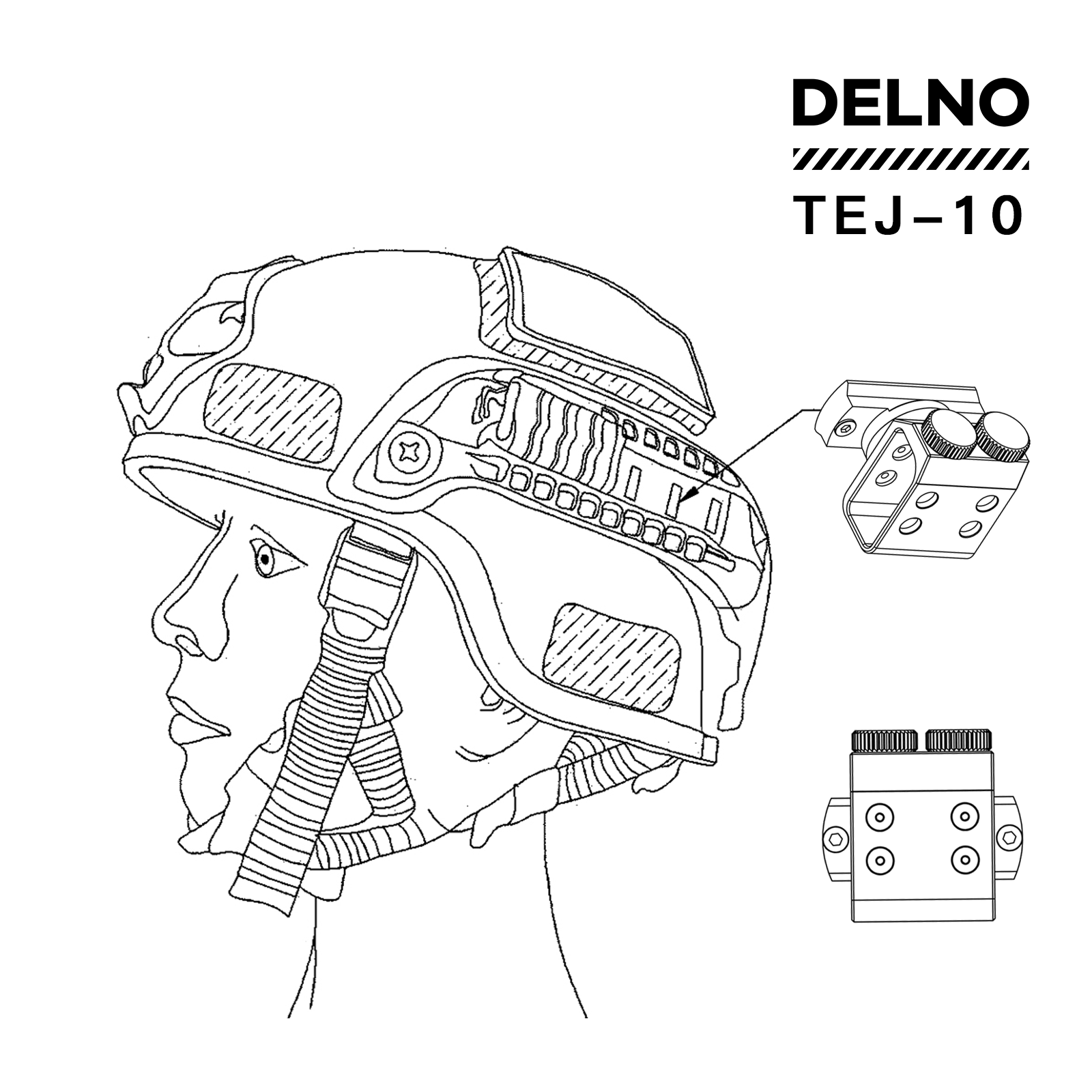 NITECORE奈特科尔EDC23EDC25EDC27战术头盔支架配件强光手电配件