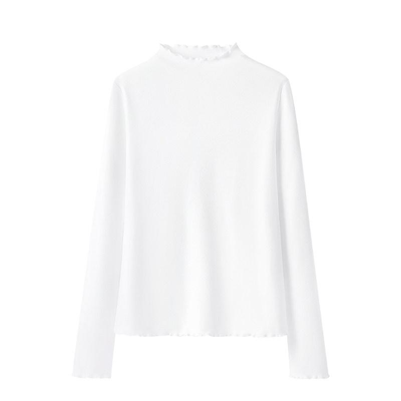 都市丽人木耳边打底衫女冬2025新款双面绒德保暖内搭半高领上衣Y,淘宝优惠券,粉丝福利购,淘宝优惠卷