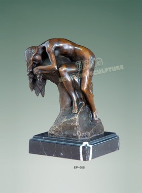 铜雕塑欧式少女EP496508工艺装饰品人物客厅酒柜书房家居桌面摆件