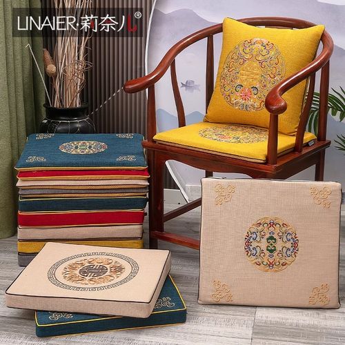中式座垫实木茶桌椅子坐垫红木沙发垫圈椅围椅太师椅垫防滑餐椅垫 - 图0